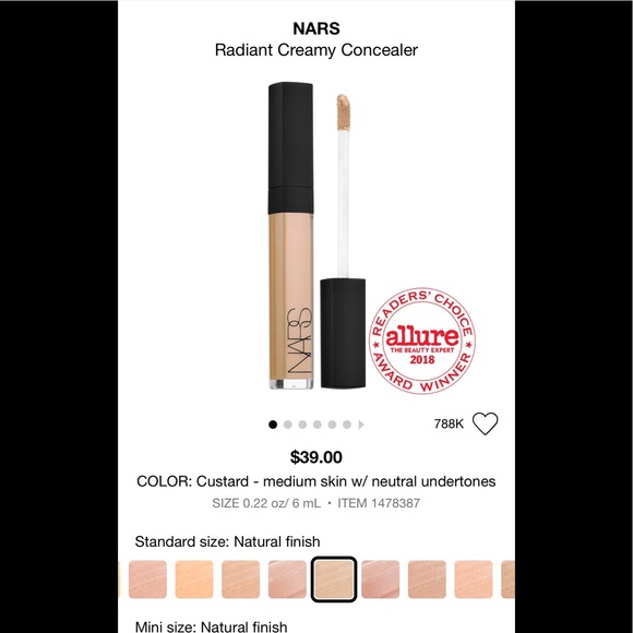 NWT NARS concealer in Custard